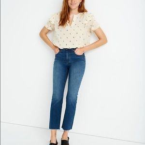 Madewell Cali-Demi Boot Raw Hem Jeans